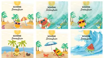 Vorschau - Anderer Materialtyp - Sommerferienkarten-Fruchtig coole Feriengüße - Seite 1