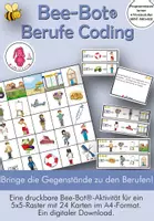 Vorschau - Spiele - Bee-Bot ®-Matte Aktivität BERUFE: Bringe die Gegenstände zum Beruf mit dem Bee-Bot ®. - Deckblatt
