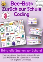 Vorschau - Bildkarten - Bee-Bot® Bodenmatte Zurück zur Schule aktivität (Programmieren) - Deckblatt