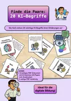 Vorschau - Stundenentwürfe - Digitale Bildung: Klassenspiel „Finde die Paare - 20 KI-Begriffe“ (40 Karten) + Interactive - Deckblatt