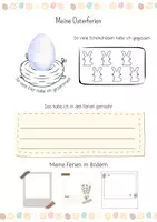 Vorschau - Arbeitsblätter - Osterferien-Reflexion der Ferien - Seite 1