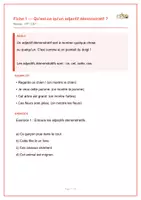 Aperçu - Feuilles d'exercices - Livret des activités sur les adjectifs demonstratifs - Page de couverture