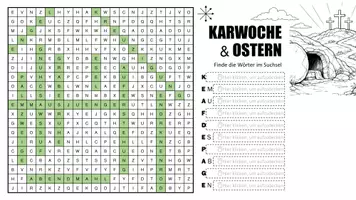Vorschau - Arbeitsblätter - Karwoche und Ostern – Suchsel, Arbeitsblatt & PPT - Seite 3