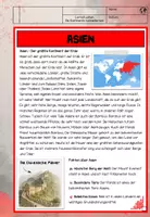 Vorschau - Arbeitsblätter - Kontinente | Einheit 2: Asien | mit Lösungen - Deckblatt