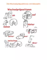 Vorschau - Arbeitsblätter - Wechselpräpositionen mit Akkusativ - Seite 1