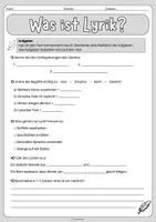 Vorschau - Arbeitsblätter - Lyrische Texte und Gedichte - Einführung / Einstieg in das Thema Lyrik - Sachtext, differenzierte Arbeitsblätter, Lösungen, Präsentation und Handreichung - Sekundarstufe 1 ab Klasse 7 (starke Klassen ab Klasse 5 oder Klasse 6) - Seite 3
