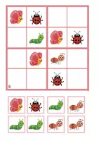 Voorbeeld - sudoku thema lente (niveau 4x4 en 6x6) - Voorblad