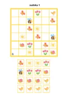 Voorbeeld - sudoku thema lente (niveau 4x4 en 6x6) - Pagina 1