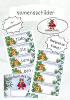 Vorschau - Bildkarten - Namensschilder Capybaraklasse mit „Capybara des Tages“ - Deckblatt