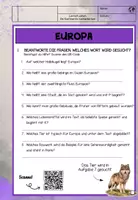 Vorschau - Arbeitsblätter - Kontinente | Einheit 7: Europa | mit Lösungen | PDF & PPTX - Seite 1