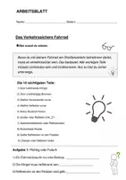 Vorschau - Unterrichtsreihen - Sicher im Straßenverkehr - Das Fahrrad - Deckblatt