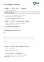 Vorschau - Arbeitsblätter - Python - Hello World Programm (+ input()) - Seite 2