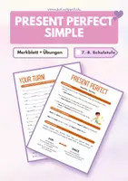 Vorschau - Arbeitsblätter - Present Perfect Simple (Merkblatt + Übungen) - Deckblatt