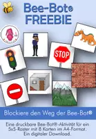 Vorschau - Bildkarten - Bee-Bot ® Bodenmatte Aktivität FREEBIE: Blockieren Sie den Weg des BeeBot - Deckblatt