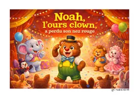 Aperçu - Cartes / Images - Noah, l'ours clown, a perdu son nez rouge - Page de couverture