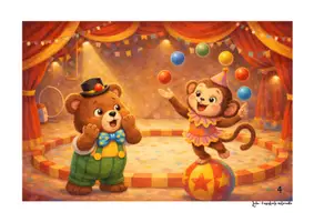 Aperçu - Cartes / Images - Noah, l'ours clown, a perdu son nez rouge - Page 3