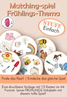 Vorschau - Spiele - FRÜHLINGS Matching Spiel • Suchspiel • Frühlingsaktivität • Einfach - Deckblatt