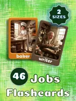 Попередній перегляд - 46 Jobs Flashcards | 2 Sizes - Обкладинка