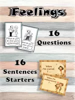 Попередній перегляд - 32 Feelings Conversation Cards | Questions & Sentence Starters | Printable Speaking Activity - Сторінка 1