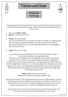Vorschau - Arbeitsblätter - Flächen und Körper – Stationenarbeit, Arbeitsheft & Test (Geometrie Sachunterricht) - Seite 1