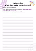 Vorschau - Stundenentwürfe - What does social media do to us / writing / written discussion / Inklusion und Differenzierung / Partnerarbeit - Deckblatt