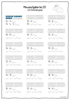Vorschau - Arbeitsblätter - Zehnerübergang bis 20 – Plus und Minus mit Strategien & Arbeitsblättern (Grundschule) - Seite 3