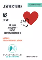 Vorschau - Stundenentwürfe - A2 Personalpronomen Dativ? Akkusativ? Leseverstehen LIEBE - Deckblatt