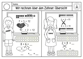 Vorschau - Videos - Erklärvideo zum Zehnerübergang (Addition) #homeschooling #schulschließung - Seite 1