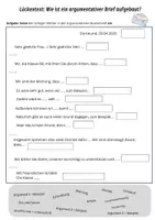 Vorschau - Arbeitsblätter - Schritt für Schritt zum argumentativen Brief - Seite 1