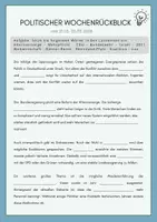 Vorschau - Arbeitsblätter - Politischer Wochenrückblick vom 21.03 - 26.03 Tagespolitik - Seite 1