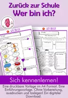 Vorschau - Präsentationen/Tafelbilder - Wer bin ich? Eine tolle Kennenlern-Vorlage – ausdrucken & fertig! - Deckblatt