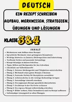 Vorschau - Arbeitsblätter - Ein Rezept Schreiben Aufbau, Merkwissen, Strategien, Übungen und Lösungen, Klasse 3 & KLasse 4 - Deckblatt