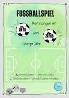 Vorschau - Spiele - Fußballspiel Zahlenraum 20 und 100 - Deckblatt