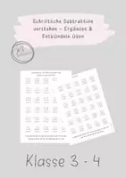 Vorschau - Stationenlernen - Schriftliche Subtraktion ZR 1000 – beide Verfahren - Deckblatt