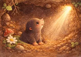 Vorschau - Bildkarten - Kamishibai Geschichte Frühling - Theo der Maulwurf - Seite 2