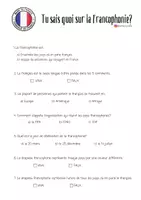 Vista previa - Hojas de trabajo - Francophonie - Test - Portada