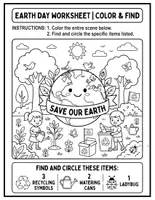 Aperçu - Feuilles d'exercices - Earth Day Worksheets Activities for Kids - Page 2
