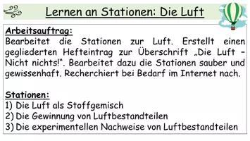 Vorschau - Stationenlernen - Die Luft einfach erklärt - Stationenlernen Chemie (Zusammensetzung, Linde-Verfahren, Gasnachweise) | Arbeitsblätter mit Lösungen + Einstieg + QR-Codes | fertige Unterrichtsstunde Sek I - Seite 3
