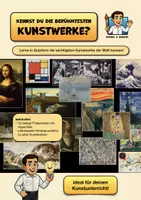 Vorschau - Stundenentwürfe - KUNST Die 15 bekanntesten Kunstwerke d. Welt (PP-Quiz) - Deckblatt