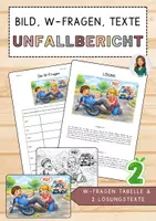 Vorschau - Stundenentwürfe - 2 - Unfallbericht schreiben – Bildimpuls, W-Fragen & Lösungen - Deckblatt