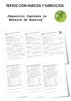 Vista previa - Hojas de trabajo - Expansion Japonesa La Masacre de Nanking (Ejercicios con texto para completar y video explicativo) - Portada