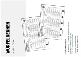 Vorschau - Arbeitsblätter - Würfelrennen Addition ZR 100 (7 Spielfelder) - Seite 1