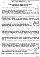 Vorschau - Stundenentwürfe - Mittelalter Lesetext mit Fragen (Klasse 3, 4, DaZ) Lesen und Verstehen - Seite 1