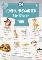 Vorschau - Spiele - Bewegungskarten TIERE für Grundschule und Vorschule - Deckblatt