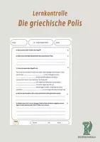 Vorschau - Test - Lernkontrolle: Die griechische Polis - Deckblatt