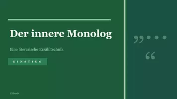 Vorschau - Arbeitsblätter - Innerer Monolog - Einstiegspräsentation mit KI-Video - Seite 1