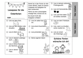 Vorschau - Mal- und Bastelvorlagen - Lesepass Osterferien (Leporello) - Seite 2