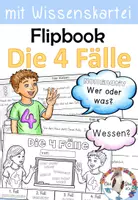 Vorschau - Arbeitsblätter - Die vier Fälle - Wissenskartei & Flipbook in verschiedenen Versionen - Deckblatt