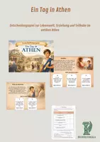 Vorschau - Stundenentwürfe - Ein Tag in Athen Entscheidungsspiel zur Lebenswelt, Erziehung und Teilhabe im antiken Athen - Deckblatt