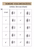 Vorschau - Spiele - Domino Violinschlüssel ohne Vorzeichen - Deckblatt